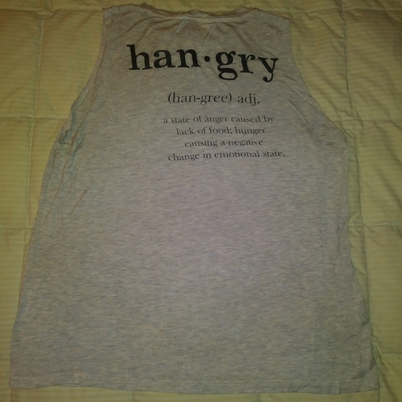 dirtee laundry Tops - "Hangry" Definition Sleeveless Top